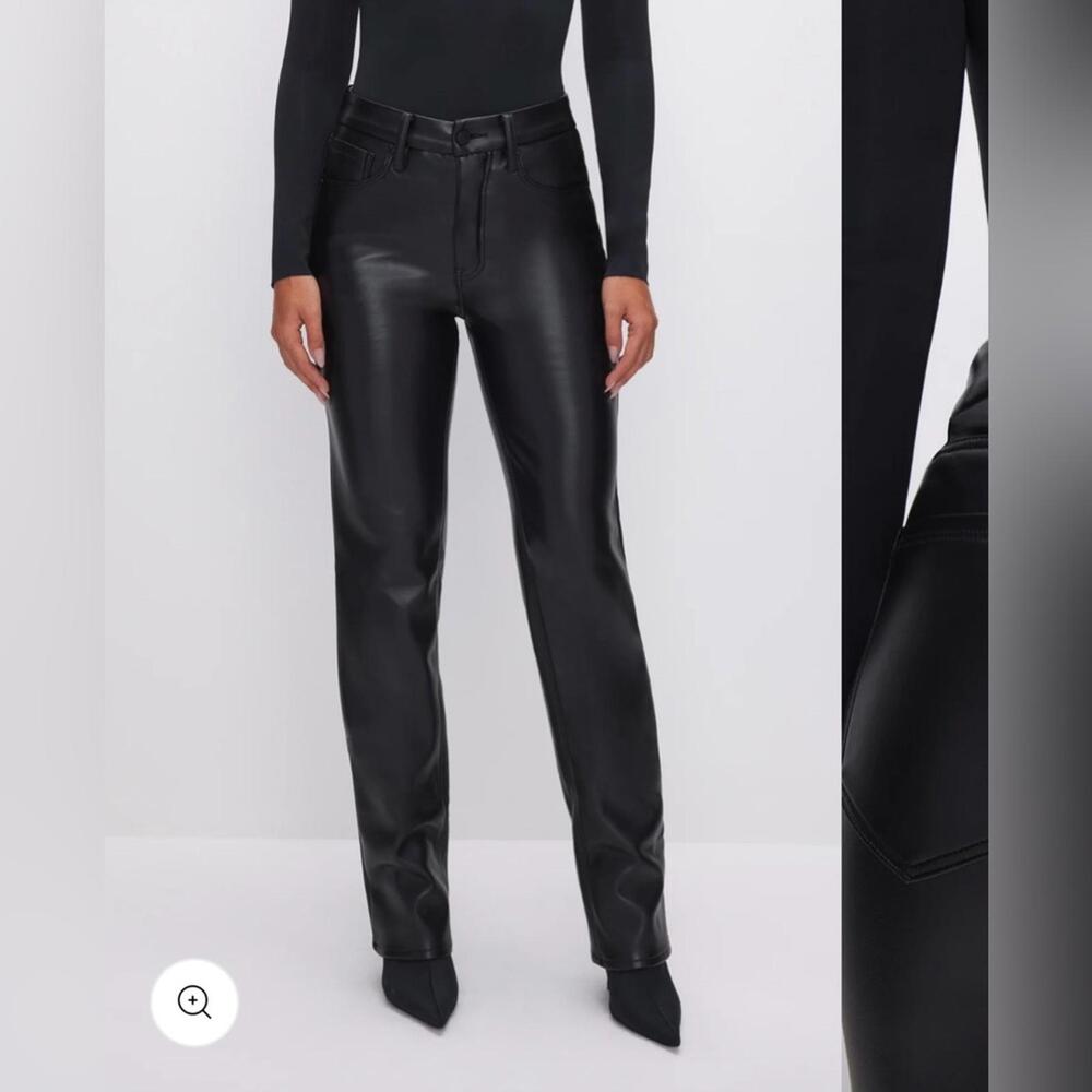 Black Faux Leather Pants